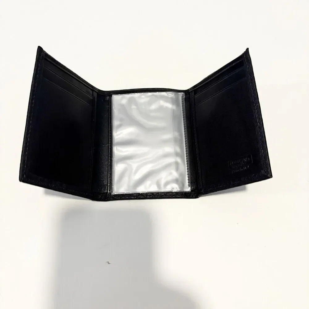 NWOT Dooney & Bourke Trifold Wallet Black Leather $117.00 Made in USA